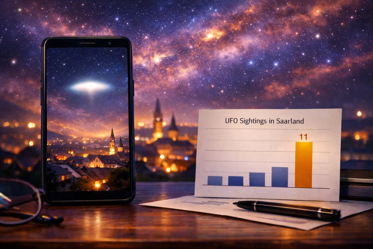 Overview image for How Often Are UFOs Reported in Saarland?