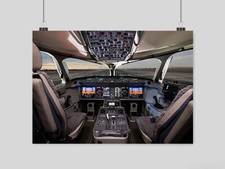 Listing image for AIRBUS AEROPLANE COCKPIT POSTER JET WALL ART A3 A4 SIZE