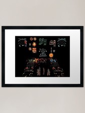 Listing image for AVIATION #12 - Illuminated Cockpit Framed Wall Art Poster Canvas Print Picture