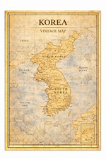Listing image for Korea Historical Vintage Map Wall Art Print Poster Picture Decor A4 A3 A5
