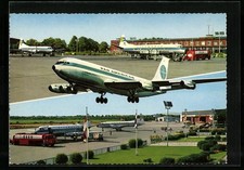 Listing image for Bremen Airport, Pan Am and Lufthansa aircraft, postcard