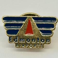 Listing image for Edmonton Airports Vintage Enamel Pin Badge Retro Aviation Logo Memorabilia