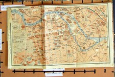 Listing image for Antique Old Print *450 Map 1921 Colour Street Plan Berlin Germany Spree River
