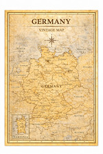 Listing image for Germany Historical Vintage Map Wall Art Print Poster Picture Decor A4 A3 A5