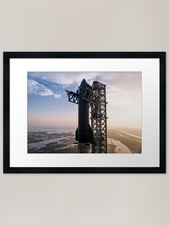 Listing image for SpaceX Starship Orbital Launch Fram Framed Wall Art Poster Canvas Print Picture